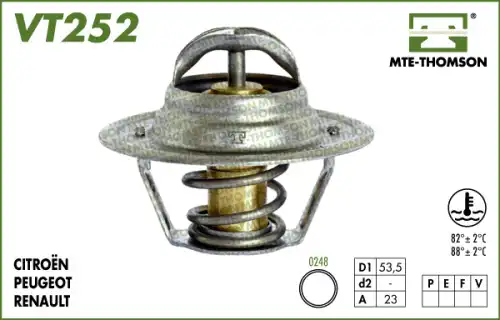 Термостат системы охлаждения MTE-THOMSON VT252