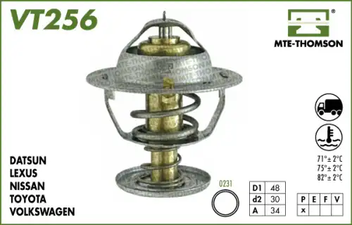 Термостат системы охлаждения MTE-THOMSON VT256