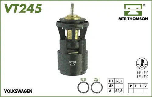 Термостат системы охлаждения MTE-THOMSON VT245