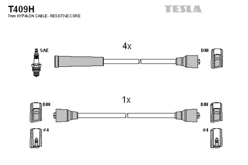 ignition cables T409H TESLA