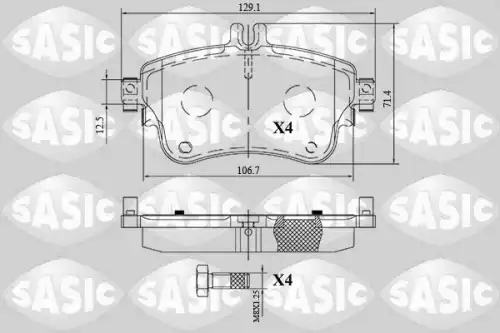 Тормозные колодки дисковые SASIC 6216175