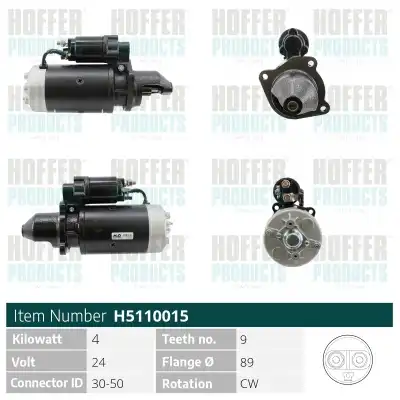 Стартер HOFFER H5110015