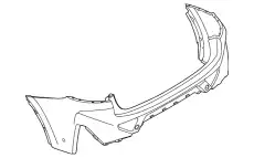 bumper trim panel, rear, top ! \BMW 51 12 5 A40 FE1