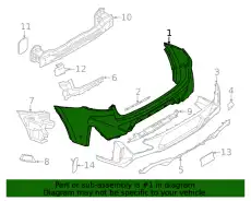 bumper trim panel, rear, top ! \BMW 51 12 5 A40 FE1