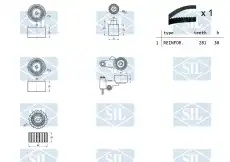 Комплект ремня ГРМ TK1197 SALERI SIL