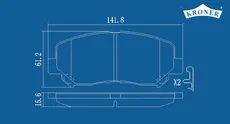 Тормозные колодки дисковые KRONER K002044