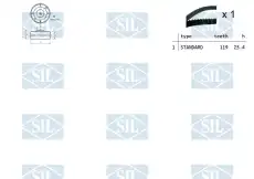 Комплект ремня ГРМ TK1164 SALERI SIL