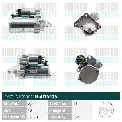 Стартер HOFFER H5015119