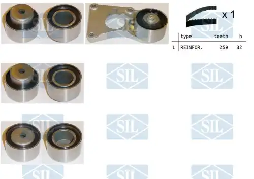 Комплект ремня ГРМ TK1222 SALERI SIL