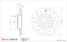 Тормозной диск BREMBO 59.E114.33