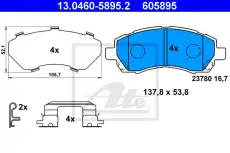 Тормозные колодки дисковые ATE 13.0460-5895.2