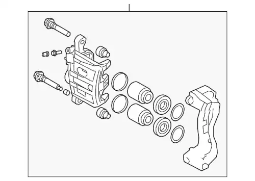 СУППОРТ ПЕРЕДНЕГО ТОРМОЗА,ЛЕВЫЙ MR370775 MITSUBISHI