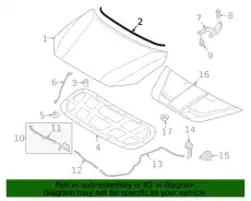 Уплотнение капота 86430J9000 HYUNDAI