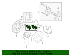 Тормозные колодки дисковые MITSUBISHI MR569780