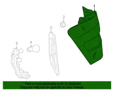 Tail Lamp Assembly !Left \16>19 MB GLC 300 2.0L L4 253 906 11 00 64