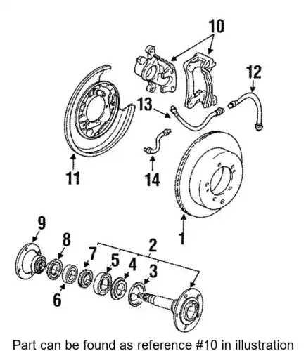 Тормозной суппорт MB895304 MITSUBISHI