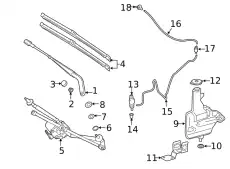 Wiper Arm !Front Right \19>23 MB Sprinter 1500 2.0L L4 910820570064