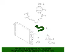 Upper Hose ! \10>22 MB Sprinter 2500 3.0L V6 906501358264