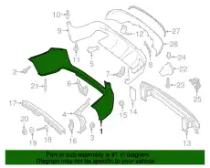 VERKLEIDUNG STOSSFAENGER 2538806101 MB