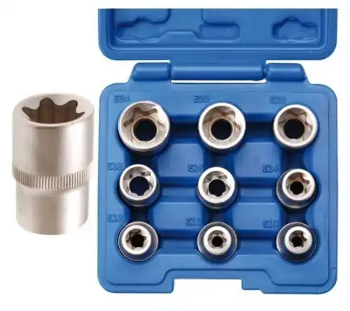 набор головок! Е-типа, TORX Е10-Е24, 1/2', 9-пр.\ 6425 BGS