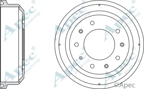 Тормозной барабан APEC BRAKING DRM9803