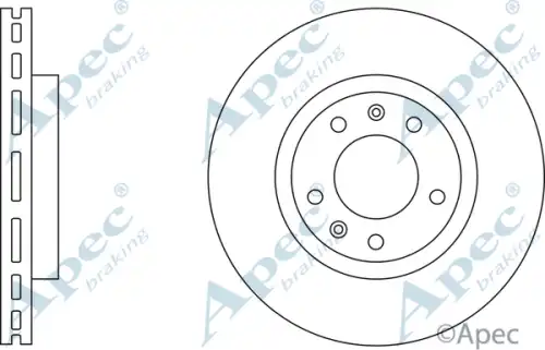 Тормозной диск APEC BRAKING DSK557