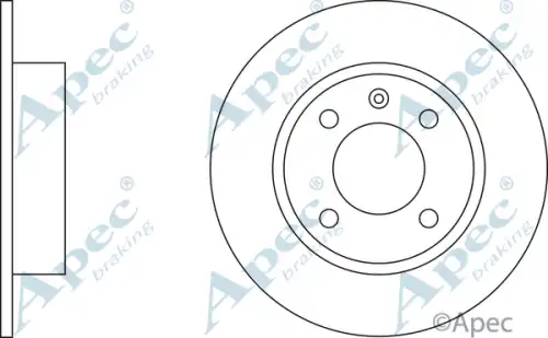Тормозной диск APEC BRAKING DSK170