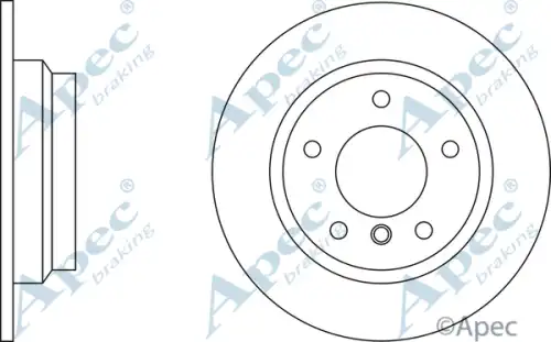 Тормозной диск APEC BRAKING DSK536