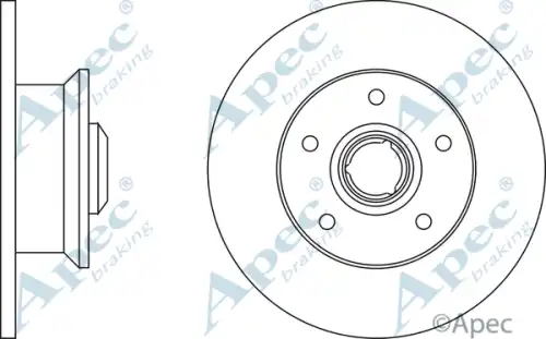 Тормозной диск APEC BRAKING DSK224