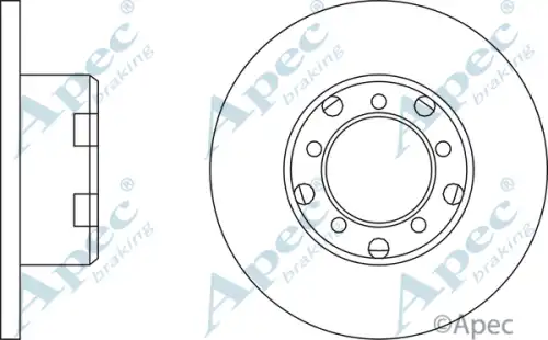 Тормозной диск APEC BRAKING DSK544
