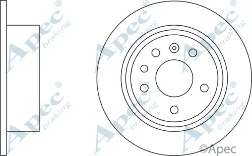 Тормозной диск APEC BRAKING DSK523