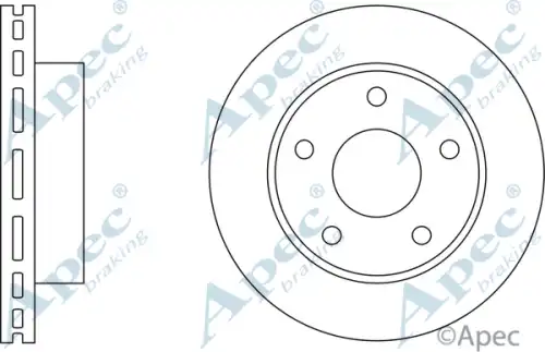 Тормозной диск APEC BRAKING DSK191