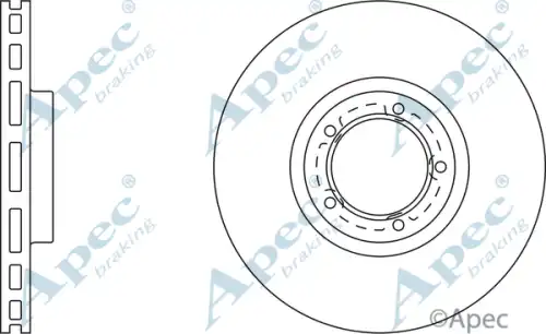 Тормозной диск APEC BRAKING DSK673