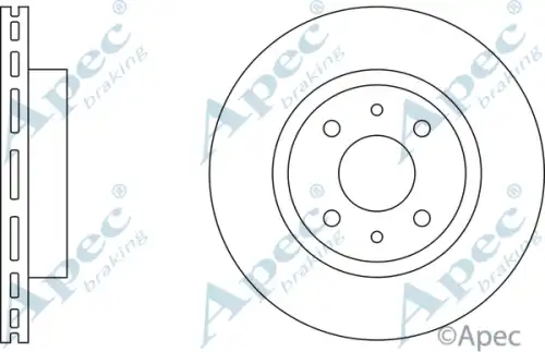 Тормозной диск APEC BRAKING DSK201