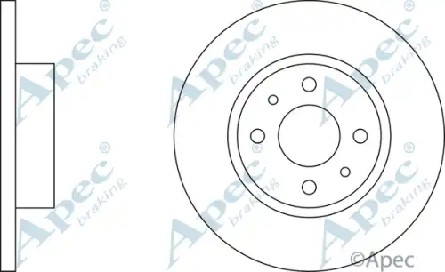 Тормозной диск APEC BRAKING DSK643