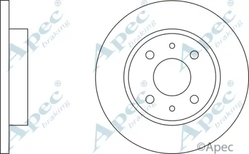 Тормозной диск APEC BRAKING DSK142