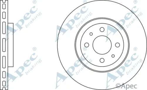 Тормозной диск APEC BRAKING DSK671