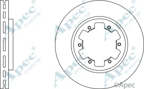 Тормозной диск APEC BRAKING DSK772