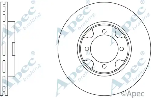 Тормозной диск APEC BRAKING DSK160