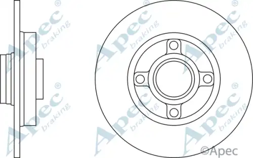 Тормозной диск APEC BRAKING DSK2288