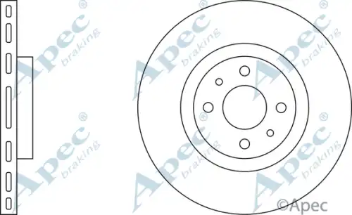 Тормозной диск APEC BRAKING DSK651