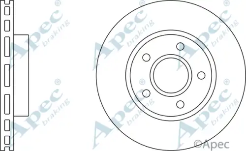 Тормозной диск APEC BRAKING DSK684