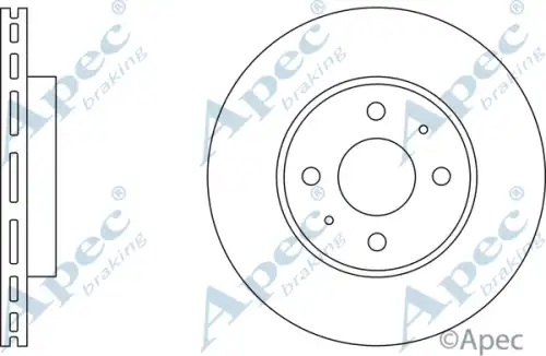Тормозной диск APEC BRAKING DSK582