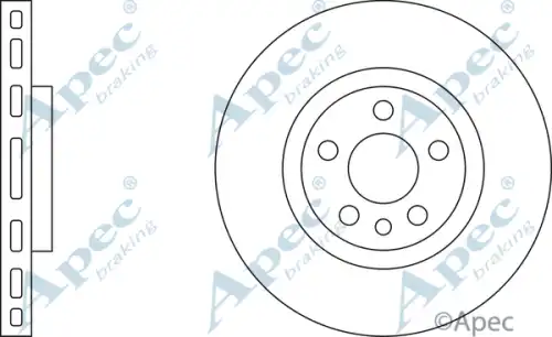 Тормозной диск APEC BRAKING DSK649