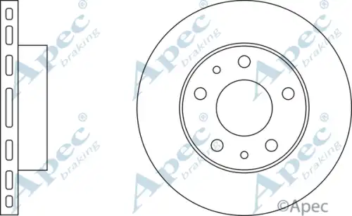 Тормозной диск APEC BRAKING DSK925