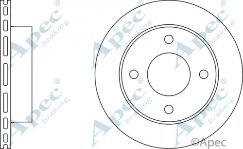 Тормозной диск APEC BRAKING DSK235