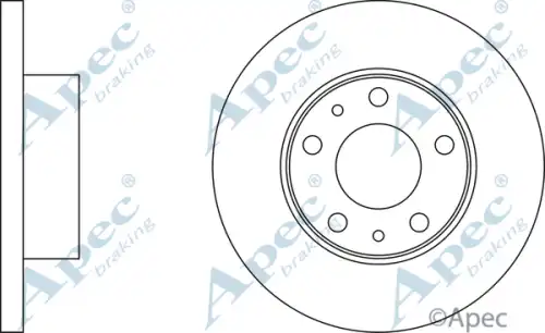 Тормозной диск APEC BRAKING DSK654