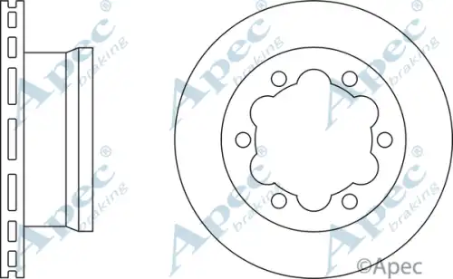 Тормозной диск APEC BRAKING DSK2044