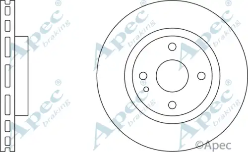 Тормозной диск APEC BRAKING DSK827