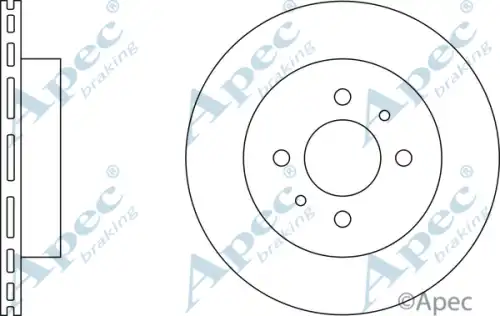 Тормозной диск APEC BRAKING DSK2237